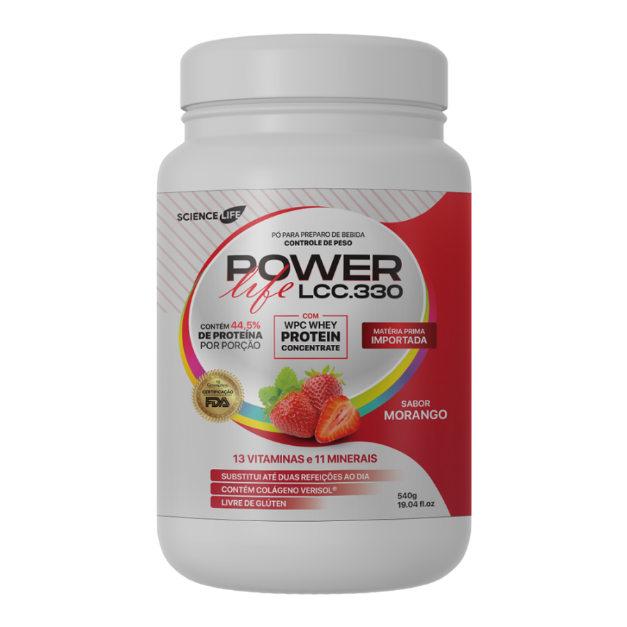 Shake - Power Life LCC 330 Morango